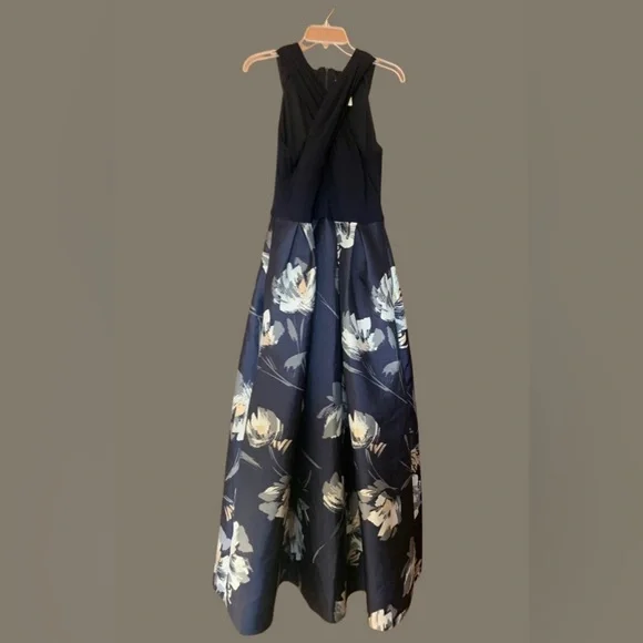 eliza j prom dresses Eliza J - Black & Gold Lace Prom/Evening Gown